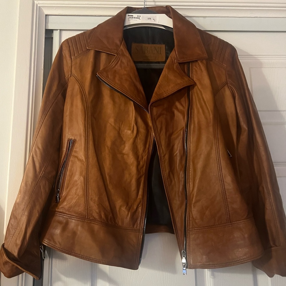 Never worn Italian Leather Jacket. Size large